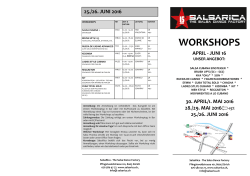 Workshopprogramm April - Juni 16