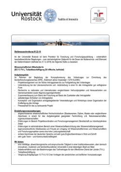W 22-16 Wissenschaftliche/r Mitarbeiter/in
