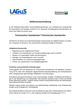 Technische(r) Assistent(in) - Landesamt für Gesundheit und