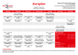 Kursplan - New Impuls &ndash; Mein Fitness Club