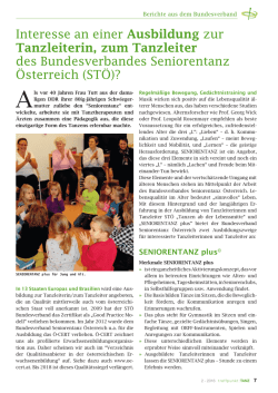 Interesse an einer Ausbildung zur Tanzleietrin zum Tanzleiter?