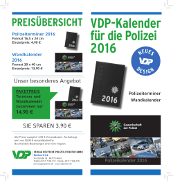 VDP-Kalender für die Polizei 2016