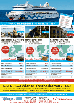 Jetzt buchen! Wiener Kostbarkeiten im Mai! - Tolle