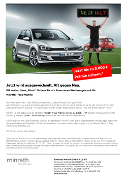 Jetzt wird ausgewechselt. Alt gegen Neu.