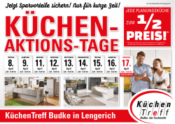 aktions-tage - KüchenTreff Budke