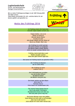 Frühlingsmottos 2016