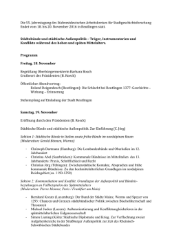 Die 55. Jahrestagung des Südwestdeutschen Arbeitskreises für