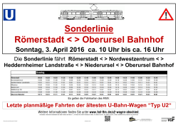 Aushangfahrplan Abschied U2 Wagen Ri Oberursel (PDF