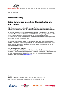 Grand-Prix von Bern: Start und Ziel an neuem
