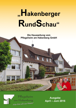 Hakenberger RundSchau - Pflegeheim am Hakenberg