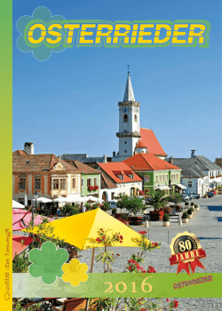 Hauptkatalog 2016 - Osterrieder Reisen