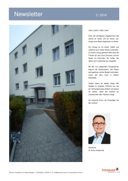 Newsletter - Steinauer Immobilien