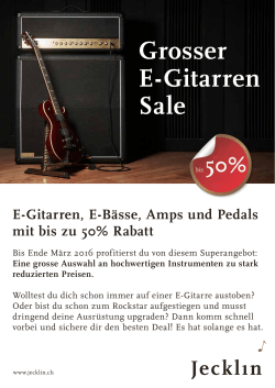 Grosser E-Gitarren Sale