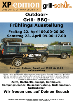 Outdoor- Grill- BBQ- Frühlings Ausstellung - XP