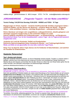 Jordanien Yoga - Faszination Unterwegs