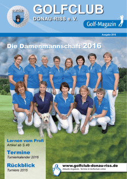 Golfmagazin 2016 - Golfclub Donau-Riss