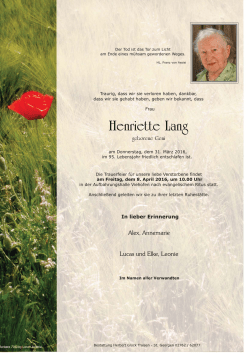 Henriette Lang, Viehofen, 31.03.2016
