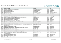 Kommittentenliste Büchersammelverkehr Umbreit