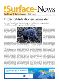 Surface-News 5/2016 - mo - Magazin für Oberflächentechnik