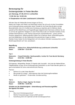 Programmablauf - IFB Institut für Freie Berufe