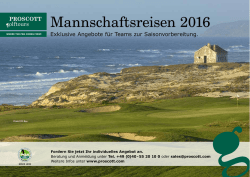 Mannschaftsreisen 2016