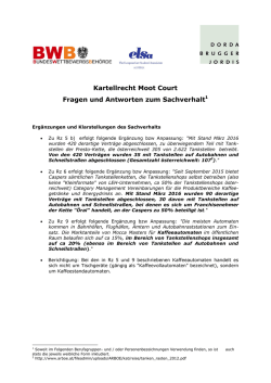 Kartellrecht Moot Court Fragen und Antworten zum