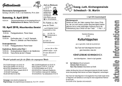 Gottesdienste - Kirchengemeinde Schwabach