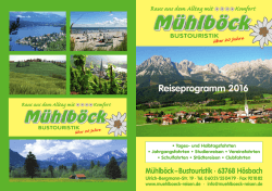 Prospekt 2016  - Mühlböck