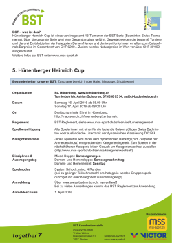 5. Hünenberger Heinrich Cup