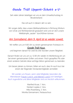 Informationen zum Umweltschutztag 2016