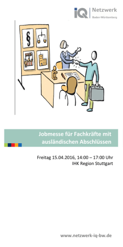 Jobmesse f&uuml;r Fachkr&auml;fte mit ausl&auml;ndischen Abschl&uuml;ssen