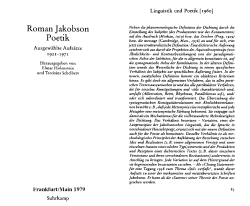 Linguistik und Poetik