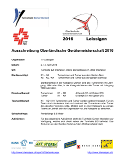 Ausschreibung Oberländische Gerätemeisterschaft 2016