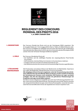 Reglement - Mondial des Pinots