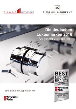 Die deutschen Luxusmarken 2016