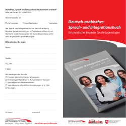 Flyer „Sprach- und Integrationsbuch deutsch