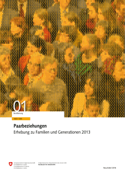 Paarbeziehungen - Bundesamt für Statistik