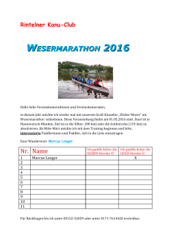 wesermarathon 2016 - Rintelner Kanu