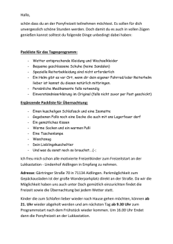 Infos und Packliste herunterladen