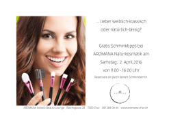 Gratis Schminktipps 2. April 2016
