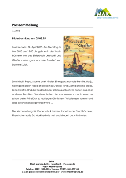 Pressemitteilung - der Stadt Marktredwitz