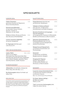 SPEISEKARTE - Restaurant Libelle