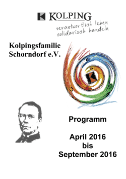 Aktuelles Programm - Kolpingsfamilie Schorndorf