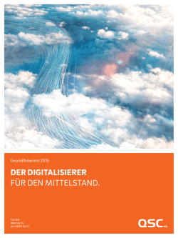 Geschäftsbericht 2015