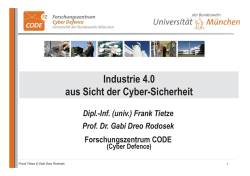 Industrie 4.0 aus Sicht der Cyber-Sicherheit