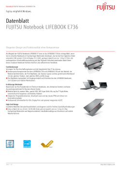 Datenblatt FUJITSU Notebook LIFEBOOK E736
