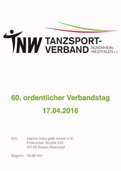 Verbandstagheft TNW 2016