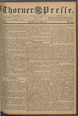 Donnerstag den 6. August 1891. IX. Zahrg.