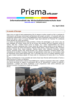 Infoblatt Prisma im April - Wirtschaftsfachoberschule Auer