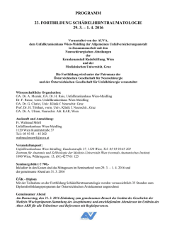 programm - österreichische Gesellschaft für Unfallchirurgie